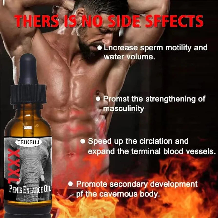 Men’s XXL Growth & Performance Massage Oil – Size & Strength Booster
