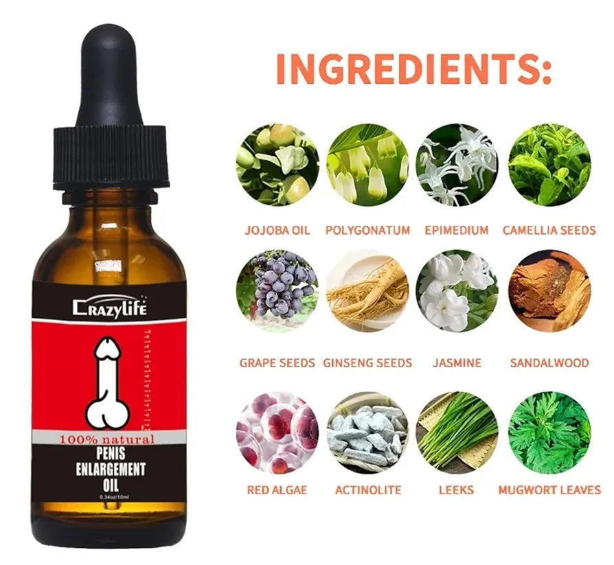 CrazyLife for Men – Male Enhancement Oil (10ml) by Tonisaberey Enlargement.