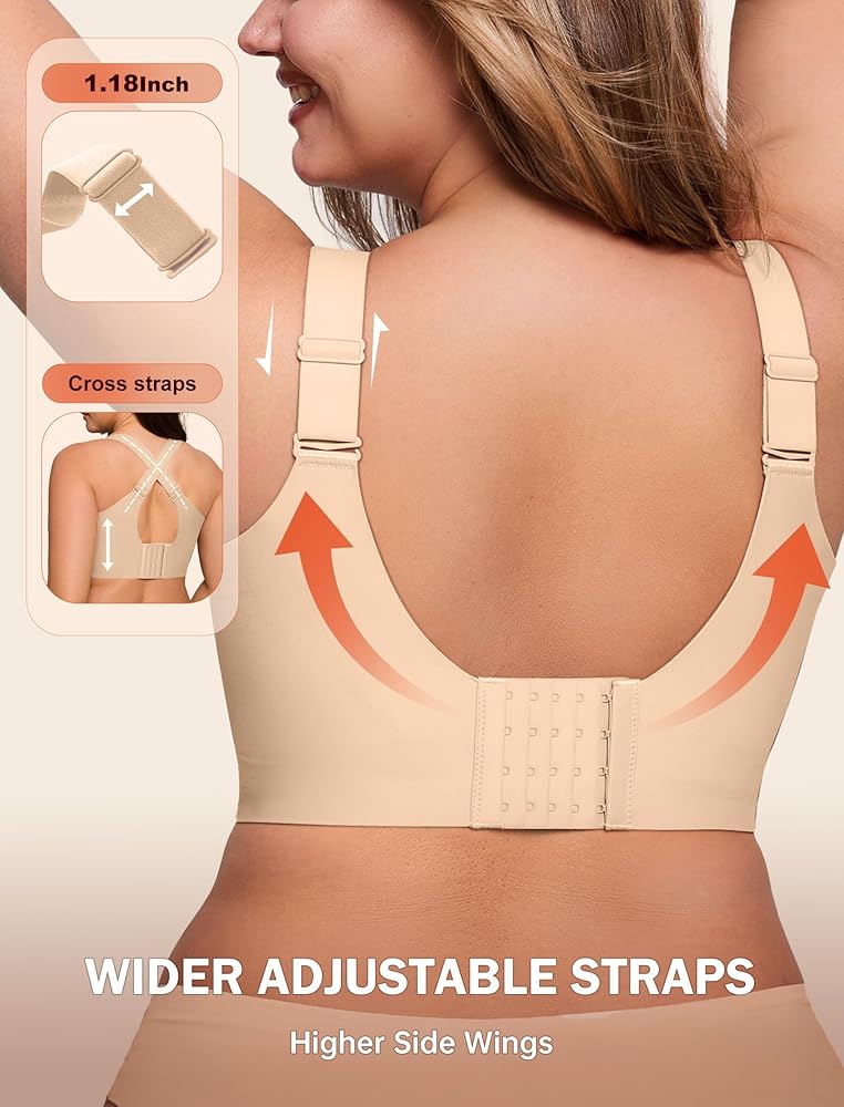 "Women’s Wireless Push Up Bra – Supportive, Seamless, Full Coverage, Plus Size"